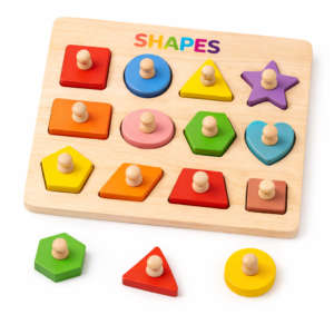 Wooden 12 Pcs Matching Puzzle - Shapes